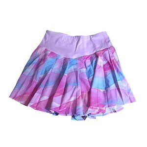 Halara Breezeful Watercolor Quick Dry Pleated Mini Active Casual Skirt sz XS Pin